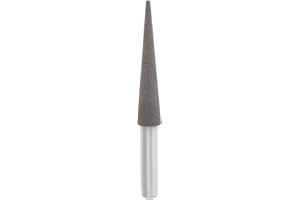 Briny River 6mm Shank Tapered Diamond Grinding Head for Cutting Burrs Rotary Tools, 40x8x25mm