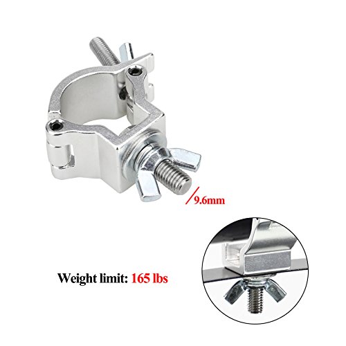 mountain ark 10 Pack Heavy Duty 165lb Aluminum Alloy Stage Lighting Clamp for Projector Par Light Spotlight Fits 32mm to 35mm (1-1/4" to 1-3/8") OD Tubing/Pipe