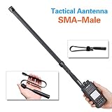 ABBREE SMA-Male Dual Band 144/430Mhz Foldable Tactical Antenna for Yaesu FT-70DR,FT-60R,FT-2DR/3DR,FT-270R Wouxun TYT MD-380 Two Way Radio