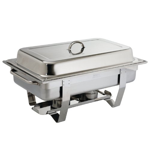 Olympia Milan Chafing Stainless Steel Food Warmer Set 1/1 GN / 9 Litre, Silver, Includes Heat-Insulating Lid, Water Pan