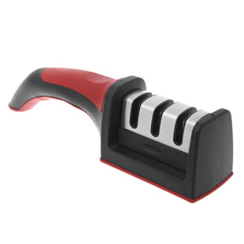 Kofun Knife Sharpener, Knife Sharpener 3-Stage Sharpening System Hand-Held Multifunction Kitchen Tools - Thumbnail 3