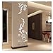 Wall Sticker Home Decor, 3D Creative Circle Ring Acrylic Mirror Wall Stickers Decals Mural Art Room Decoration (Silver, as Shown)