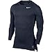 Nike Men's Pro Cool Compression L/S, Obsidian/Dark Grey/White, XL