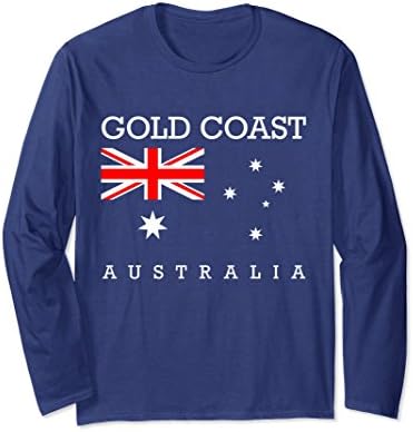 Unisex Gold Coast Australia Flag T-Shirt Large Navy