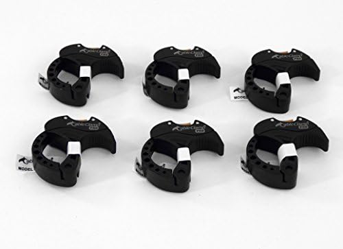 Cable Clamp PRO, SMALL Cable / Power Tool / Computer Cable Clamp, Black and Yellow Color (Set/ Pack of 6)