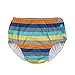 i play. by green sprouts Boys' Snap Reusable Absorbent Swimsuit Diaper, Gray Multistripe, 12 Months primary