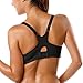 SYROKAN High Impact Sports Bras for Women High Support Unlined Underwire Racerback No Uniboob Workout Bra Black 40DD