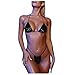 Womens Bandage Bikini Set Sexy Brazilian Swimwears 2Piece Swimsuit Padded Thong Bathing Suits,B-Black,Sthumb 1