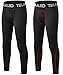 TELALEO Boys' Youth Compression Base Layer Pants Tight Running Leggings Trousers