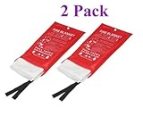 Victosoaring Emergency Survival Fiberglass Fire Blanket Shelter Safety Cover Ideal for The Kitchen, Fireplace, Grill, car, Camping
