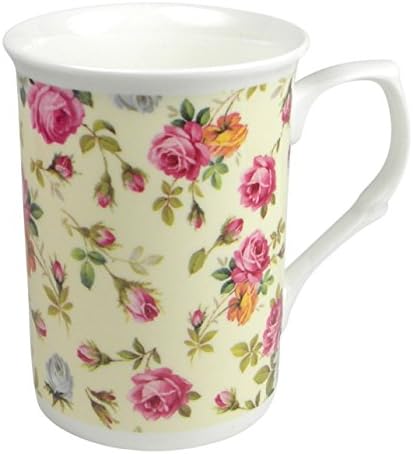 Royal Victorian Rose Basket Chintz Cream Coffee or Tea Mug Fine Bone China