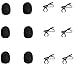 (6 packs) Foam Windscreen & Lapel Clips, BOYA Microphone Replacement Kit for Lapel Lavalier Microphone, Lav Microphone Accessories