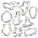 LILIAO Halloween Cookie Cutters Set - 9 Piece - Witch's Hat, Pumpkin, Candy, Ghost, Skull, Bat, Owl, Cat and Spider Cutter - Stainless Steel