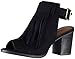 Soda Women's Oxford Fringe Tassel Peep Toe Buckle Slingback Bootie