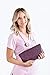BJÖRN HALL Stethoscope Case for Nurses | Littman Classic III MDF | Nursing Personalized Leather Carry Travel Accessories | Nurse Women Men Bag | Fits Essentials Badge Reel Pen Charms | Crushed Violet