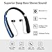 Bluetooth Headphones, Neckband Bluetooth Headset, Dostyle [30 Hours Playtime] Wireless Bluetooth Headphones w/Mic & Retractable Headset Compatible for All Cellphones Samsung & Android Phones (Blue)