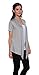 Free to Live Women's Short Sleeve Light Weight Open Front Cardigan (XL, Heather Grey)