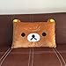 Lesley Ye Rilakkuma Relax Bear Brown Pillow Cover Cushion Case, Decorative Cushion Covers, Soft Plush Shaggy Throw Pillow Case Hidden Zip Closure for Bed Sofa Couch - Filling Not Included