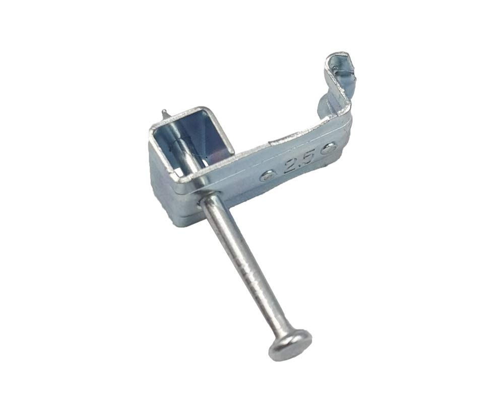 Clip 4 Fire 2.5mm Metal Fire Resistant Steel Cable Clip Compliance to 18th Edition Pack of 100