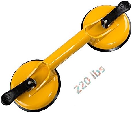 Heavy Duty Double Handle Suction Cup Plate Glass Puller for Lifting/Moving Glasses