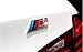 Haocc Loud M Silver 3pcs ABS Plastic Tri Color Fender Side +Rear Trunk Emblems Logo Decal Badge Sticker for All BMW