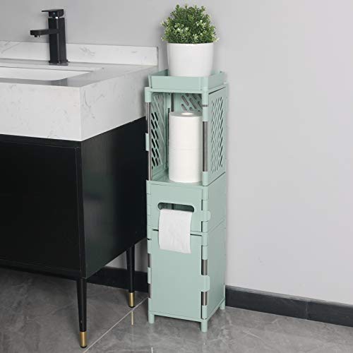 exilot Bathroom Storage Toilet Paper Holder Corner Floor with