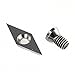 YUFUTOL Sharp Point Diamond shape Detailer Carbide Cutter Insert 10mm(.394”) X28mm(1.10”),2.5mm(.10”) Thickness, Pack of 1,Supplied With M4X8mm Screw For Wood Turning