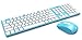 Azio HUE 2 Blue Wireless Keyboard & Mouse Combo (KM508-BU)