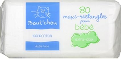 Bout Chou Maxi Rectangles De Coton Pour Bebe Extra Doux Le Paquet De 80 Pour La Quantite Plus Que 1 Nous Vous Remboursons Le Port Supplementaire Amazon Fr Bebes Puericulture