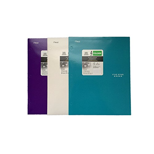 School Supplies Bundle- Five Star Pencil Pouch, Five Star Folders, Wide Ruled Composition Books/Spiral Note Book/Loose Leaf Paper, Mechanical Pencils, Pens, Ruler, Compass & Protractor and More