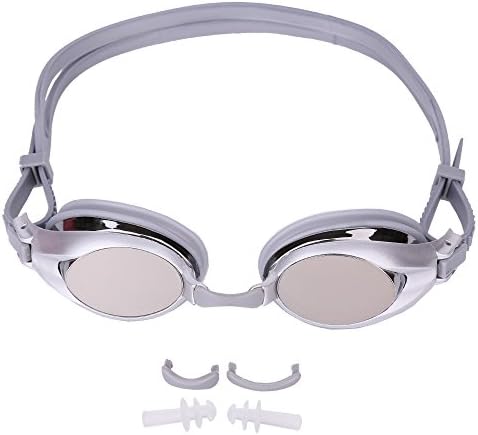 Swim Goggles,UV Protection, Anti fog,Anti shatter,Mirror Coated &amp; Radiation Protection Lenses, Waterproof,Easily Adjustable, Adult Unisex