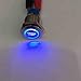 Etopars 12V Car Blue LED Light Momentary Engine Start Push Button Metal Toggle Switch 19mm