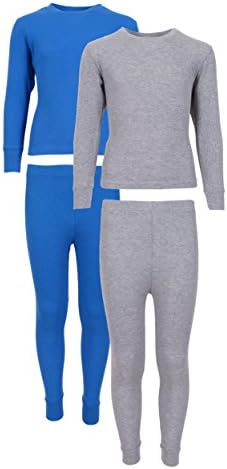 Arctic HeroBoys' Thermal Underwear - 4 Piece Waffle Knit Top and Long John Set (Size: 2-18)