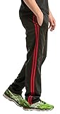 CONVERSION Mens Athletic Sports Pants (Black/Red)L