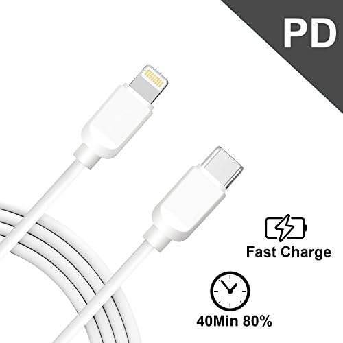 USB C to Lightning Cable Fast Charging E-techlo 3.28FT/1M Type C to lightning Cable(Support 5V/3A,9V/2A,14.5V/1.2A)Fast Charge Cable for iPhone X/8 Plus/8