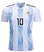 Leo Messi #10 Argentina Adult Soccer Jersey Men's Linoel Home/Away Soccer Jersey & Shorts Foorbal World Cup Premium Gift Kitbag ✮ BONUS GIFT Soccer Backpack (Large, Home Short Sleeve)