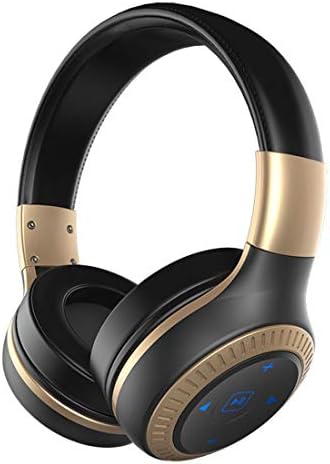 Headphones Zealot B20 Stereo Bluetooth Headset HiFi Bass Wireless Handsfree with Microphone for iOS Android Phone,Gold