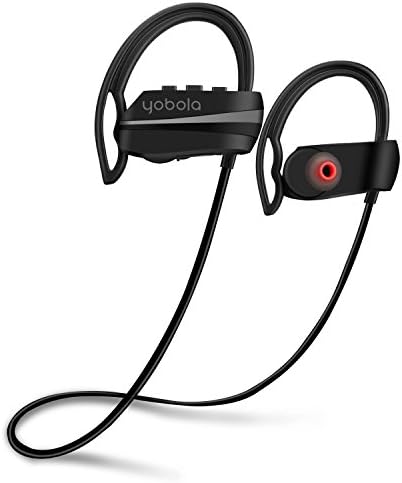 Bluetooth Headphones, Wireless In Ear Sports Earbuds Sweatproof Earphones Noise Cancelling Headsets with Mic, 12 Hours Play Time