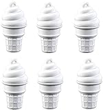 Creative Hobbies Ice Cream Cone Box, Case of 6, Unfinished Ceramic Bisque, with How to Paint Your Own Pottery Booklet