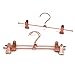 Koobay 10PS/LOT 14“ Shiny Metal Rose Copper Gold Clips Pants Hangers Trousers / Skirt Hang rack with Swivel Hook