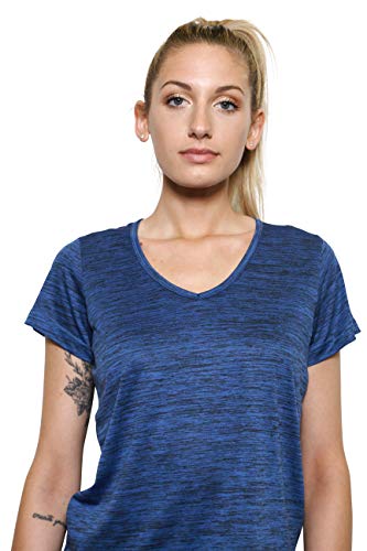 image for Real Essentials 5 Pack: Womens V Neck T-Shirt Ladies Yoga Top Athletic