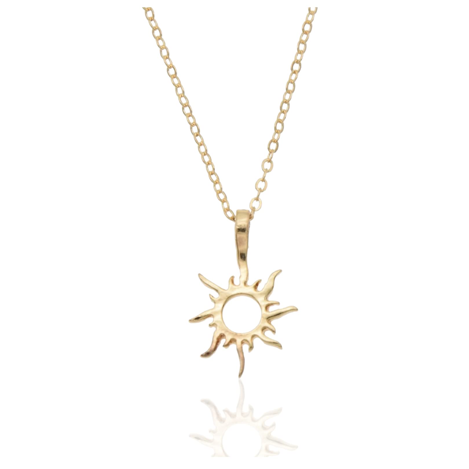 HNTR® Radiant Gold Sun Necklace | Elegant 18K Plated Gold Necklace & Celestial Jewellery | Unique Necklaces for Women Gift Idea