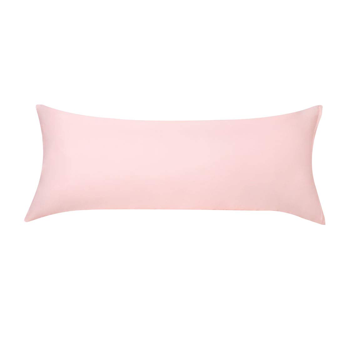 PiccoCasa Body Pillow Cover Pillowcase, 300 Thread Count, 100% Long Staple Combed Cotton, Body Pillow Case with Zipper Closure Pink Body(51x122cm)