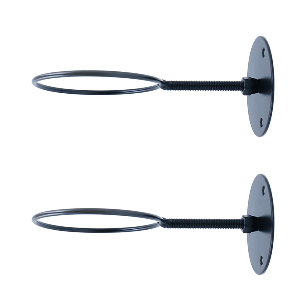 CENPEK 2PCS Wall-Mounted Ball Holders Display Racks for Basketball Soccer Football Volleyball Rugby Exercise Ball, Black