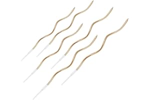 1 Set Birthday Candles Long Spiral Cake Decorating Supplies Exquisite Party Favors Ornaments Wedding Decor for DIY, Champagne