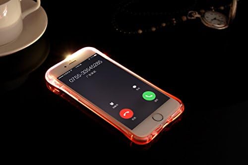 phone Case,Colorful blink Flashlight case / Soft TPU Skin / Shell Transparent LED Incoming Call LED Blink Flashlight Case for iPhone 6 /iphone 6 (Pink)