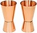Copper Jigger Shot Glasses - 100% Copper Double Jiggers - 2oz / 1oz 3 5/8