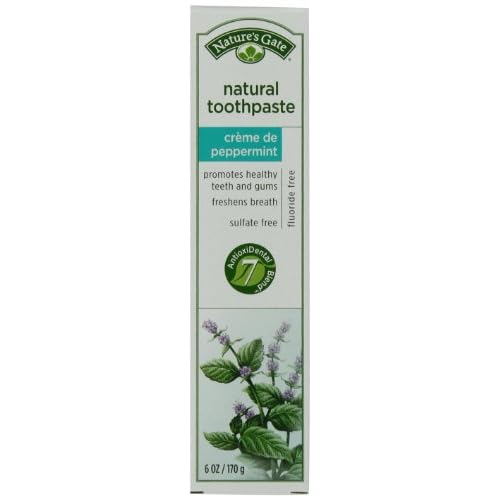 Nature's Gate Natural Toothpaste, Creme de Peppermint, 6-Ounce Tubes (Pack of 6) image