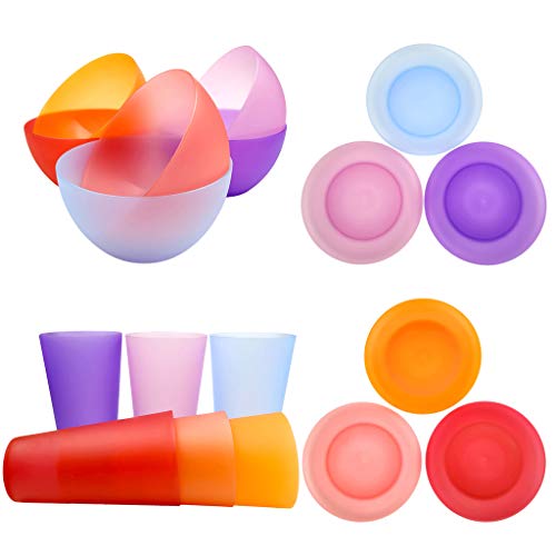 Plastic Dinnerware Unbreakable Plastic Tumblers, Bowls & Plates
