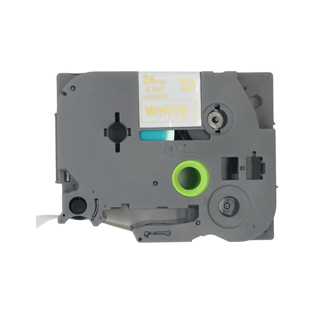 BROVACS 1 Pack Gold on White Laminated Label Tape Compatible for Brother P-Touch Label Printer TZ 254 TZe 254 24mm 1" OPA4254